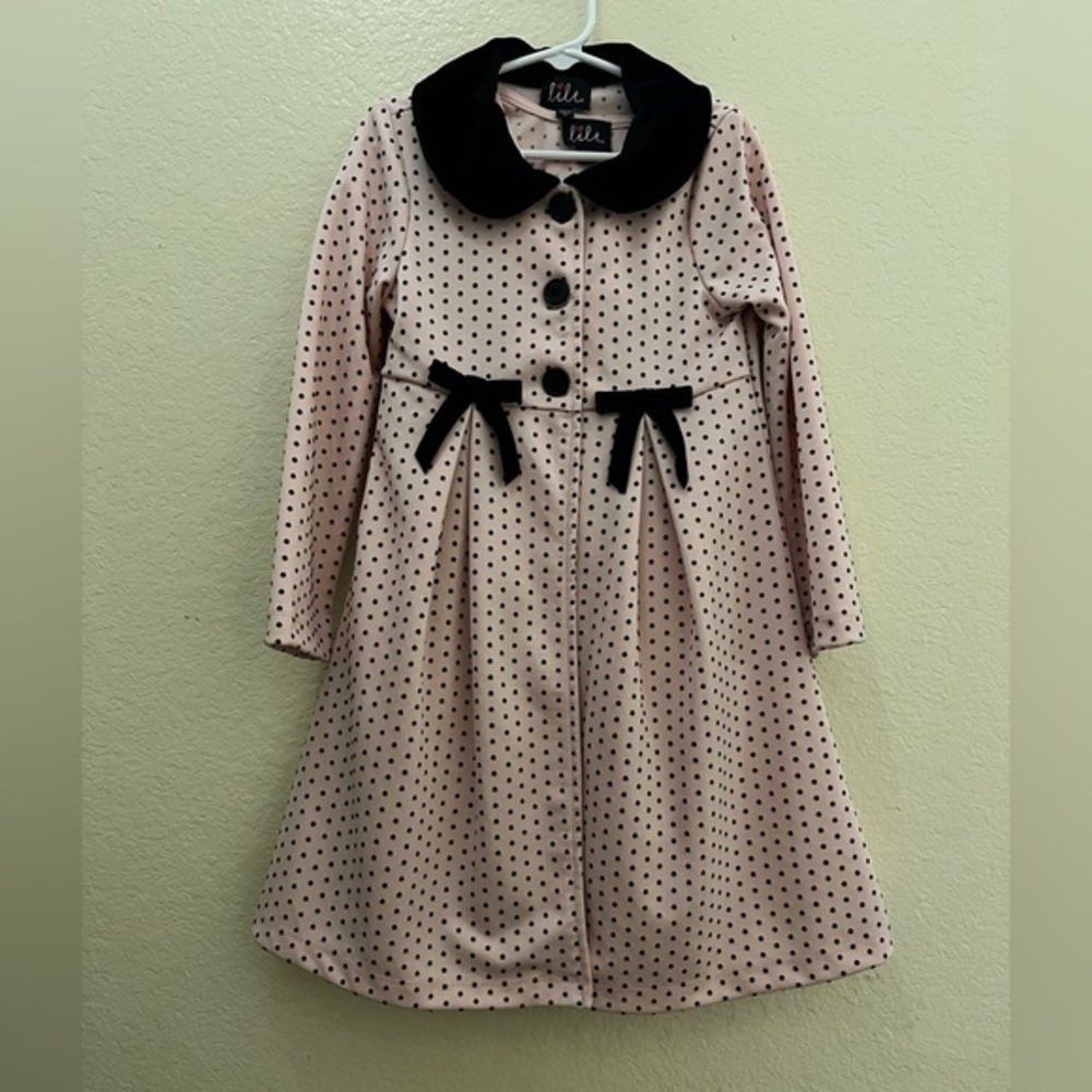 Lilt Pink and Black Polka Dot Dress